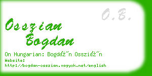 osszian bogdan business card